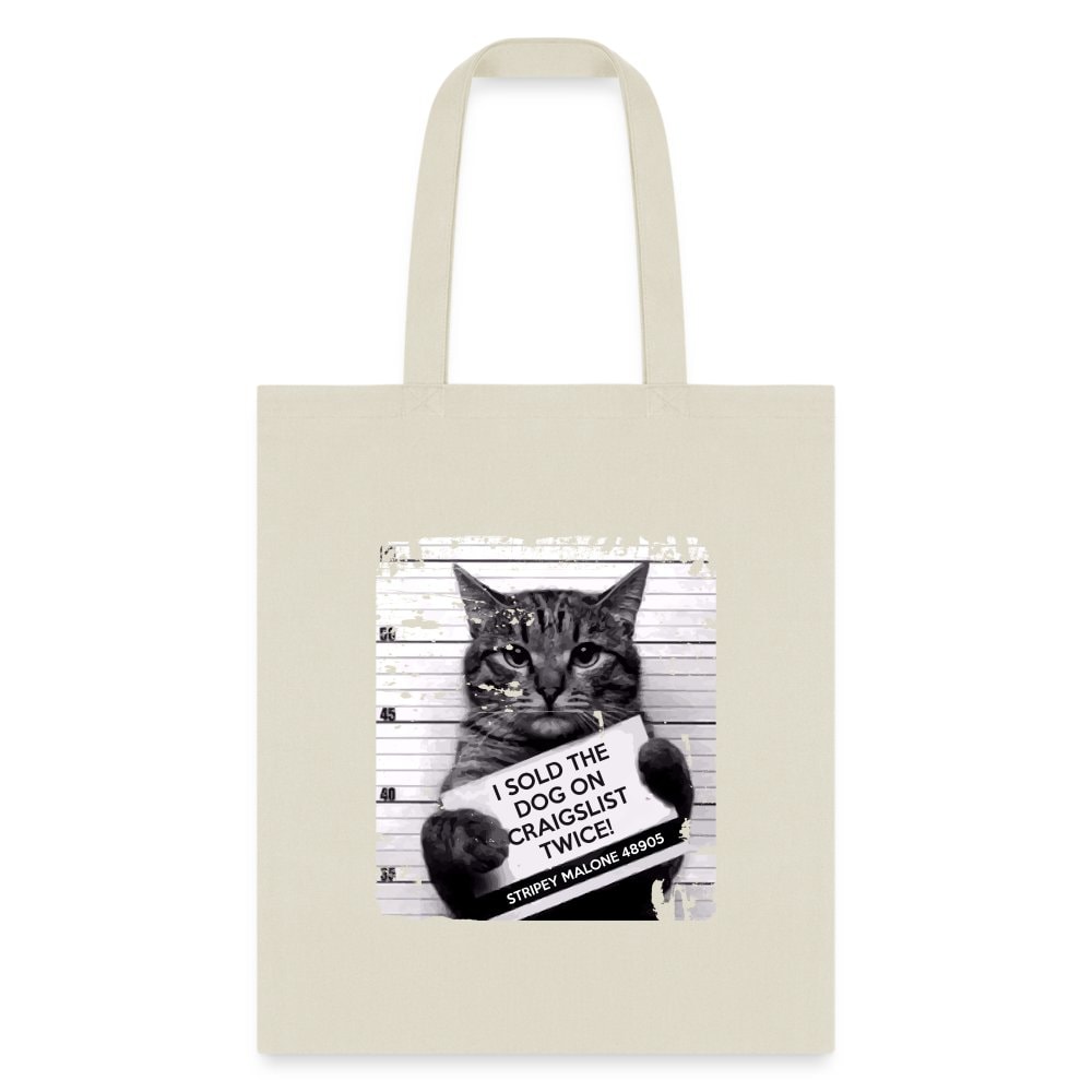 I Sold The Dog On Craigslist Twice Cotton Canvas Tote Bag 15.5x14.5 Vet Gift