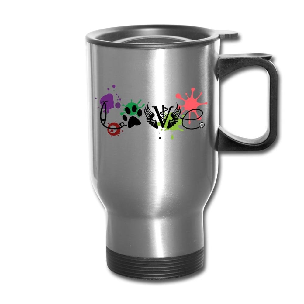 LOVE Veterinary Medicine 14oz Stainless Steel Travel Mug