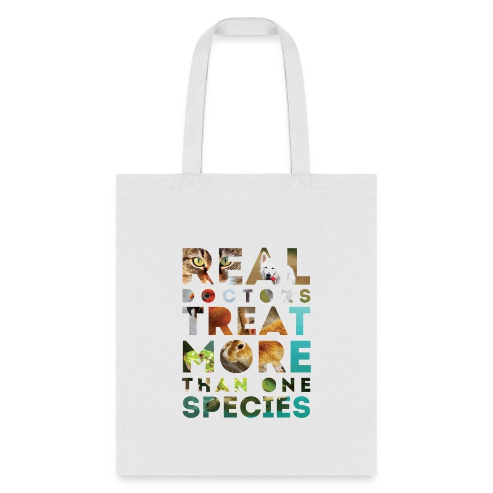 Veterinarian Real Doctors Treat More Than One Species Cotton Tote Bag