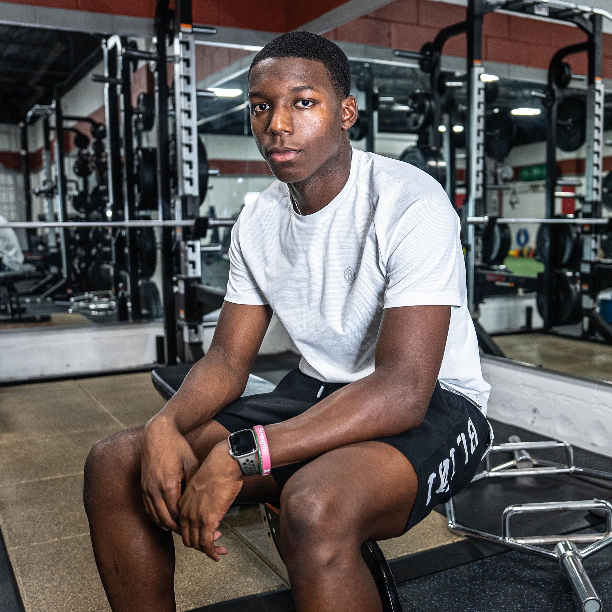 Diamond Relaxed Fit Youth Sweatshorts Black/White