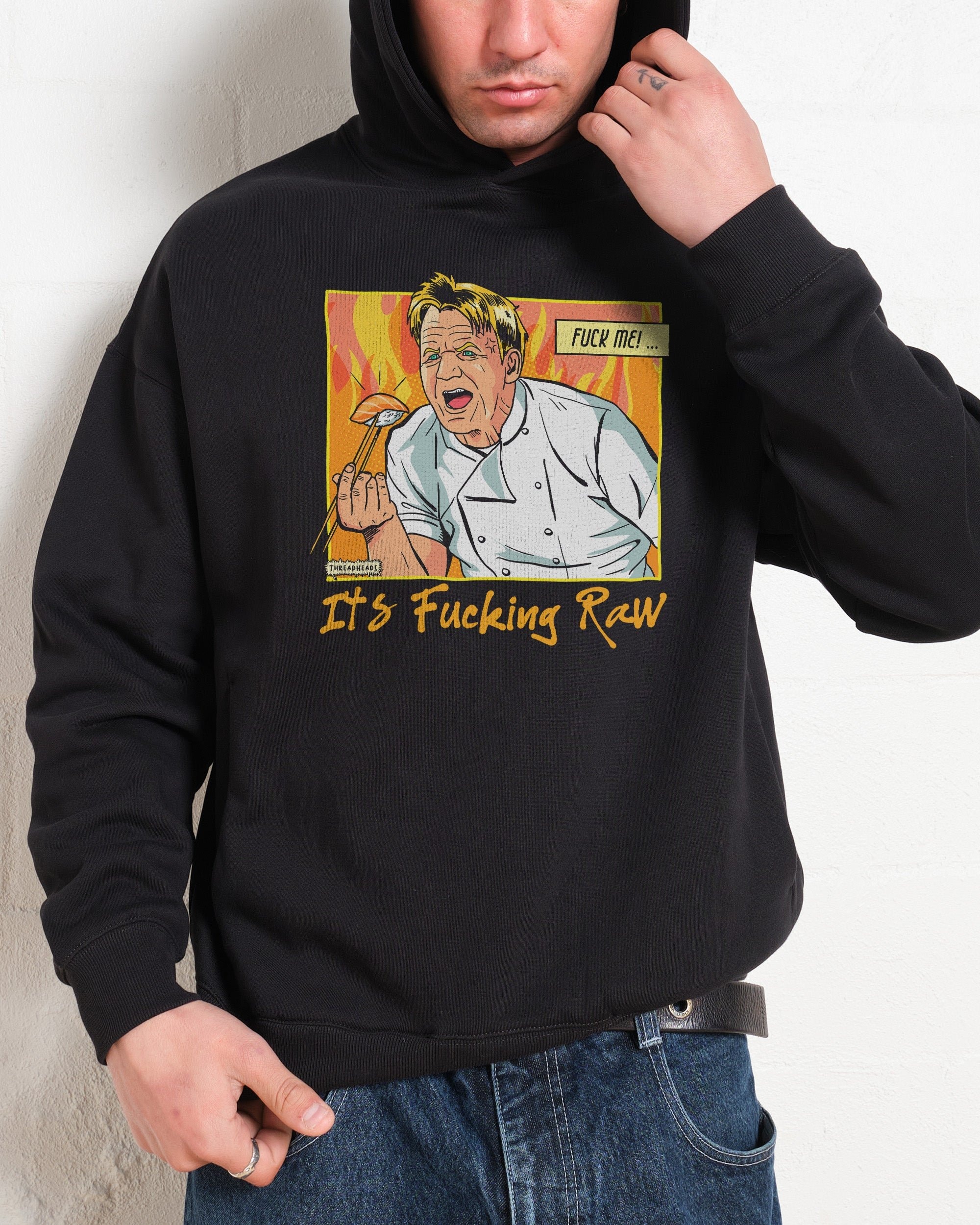 It's Raw! Unisex Graphic Hoodie - 90s Boxy Fit, 340gsm Cotton-Poly