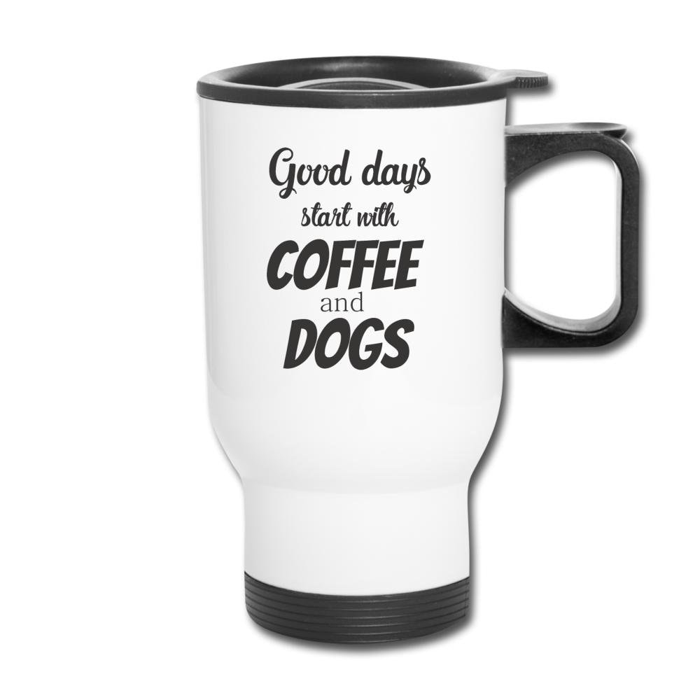 Good Days Start with Coffee and Dogs 14oz Veterinary Travel Mug Stainless Steel