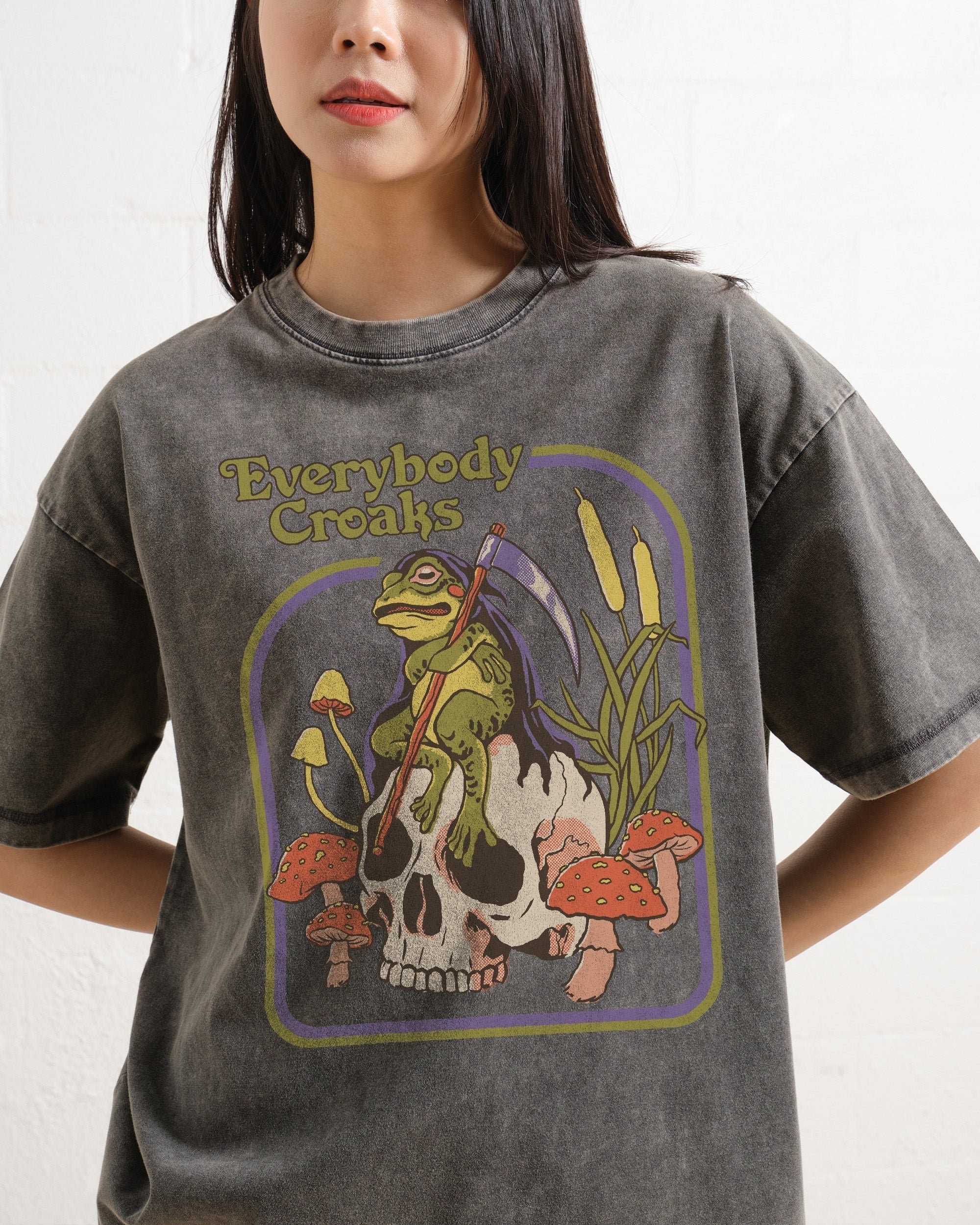 Everybody Croaks Oversized Graphic Tee - Unisex 100% Combed Cotton 275gsm Steven Rhodes