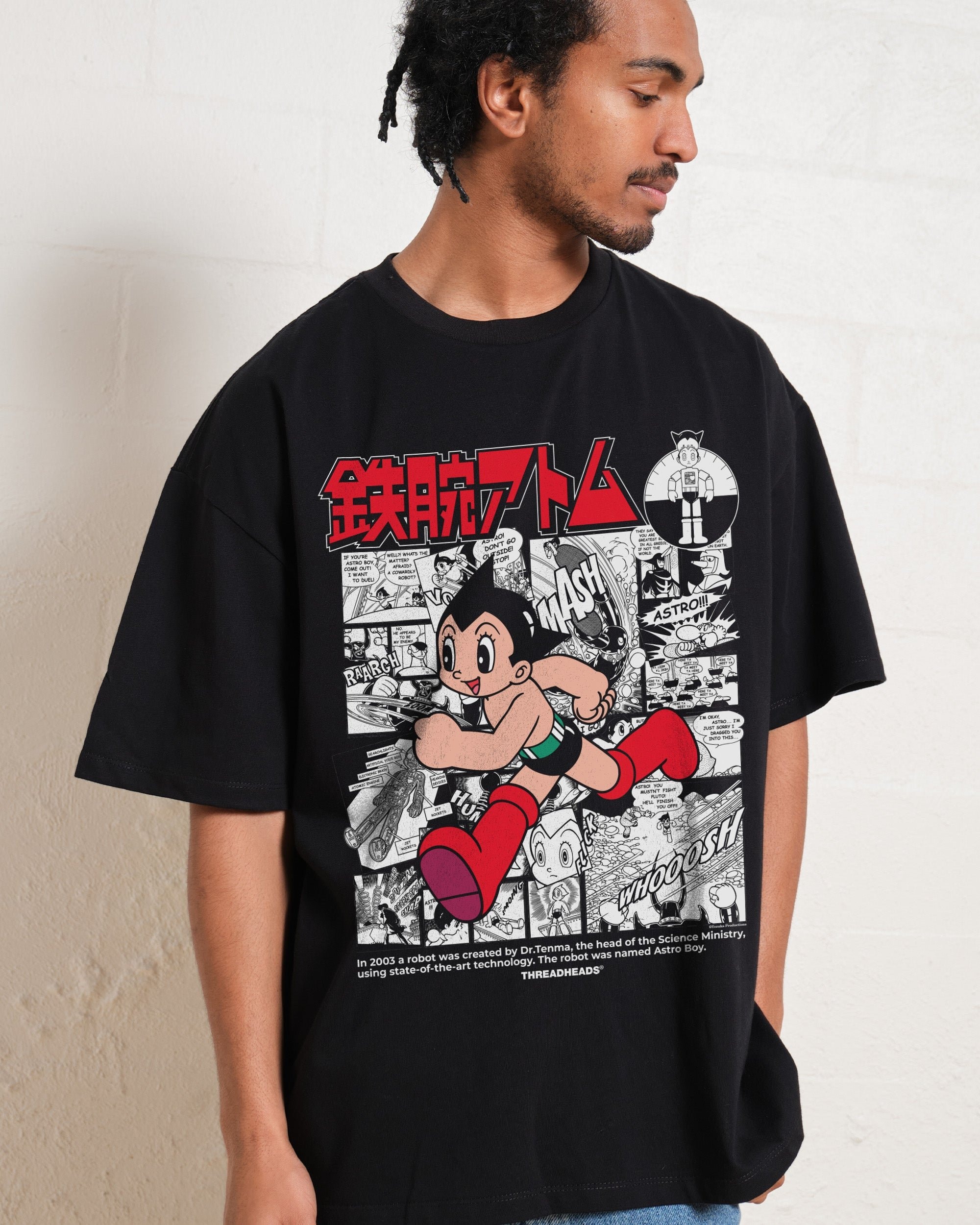 Astro Boy Manga Story Oversized Graphic T-Shirt - Unisex 100% Combed Cotton Tee