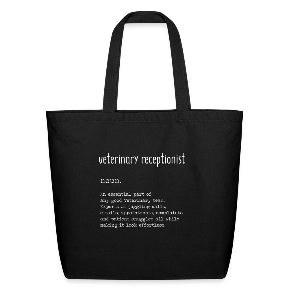 Vet Receptionist Definition Eco-Friendly Cotton Tote Bag 10x15x20 Inch