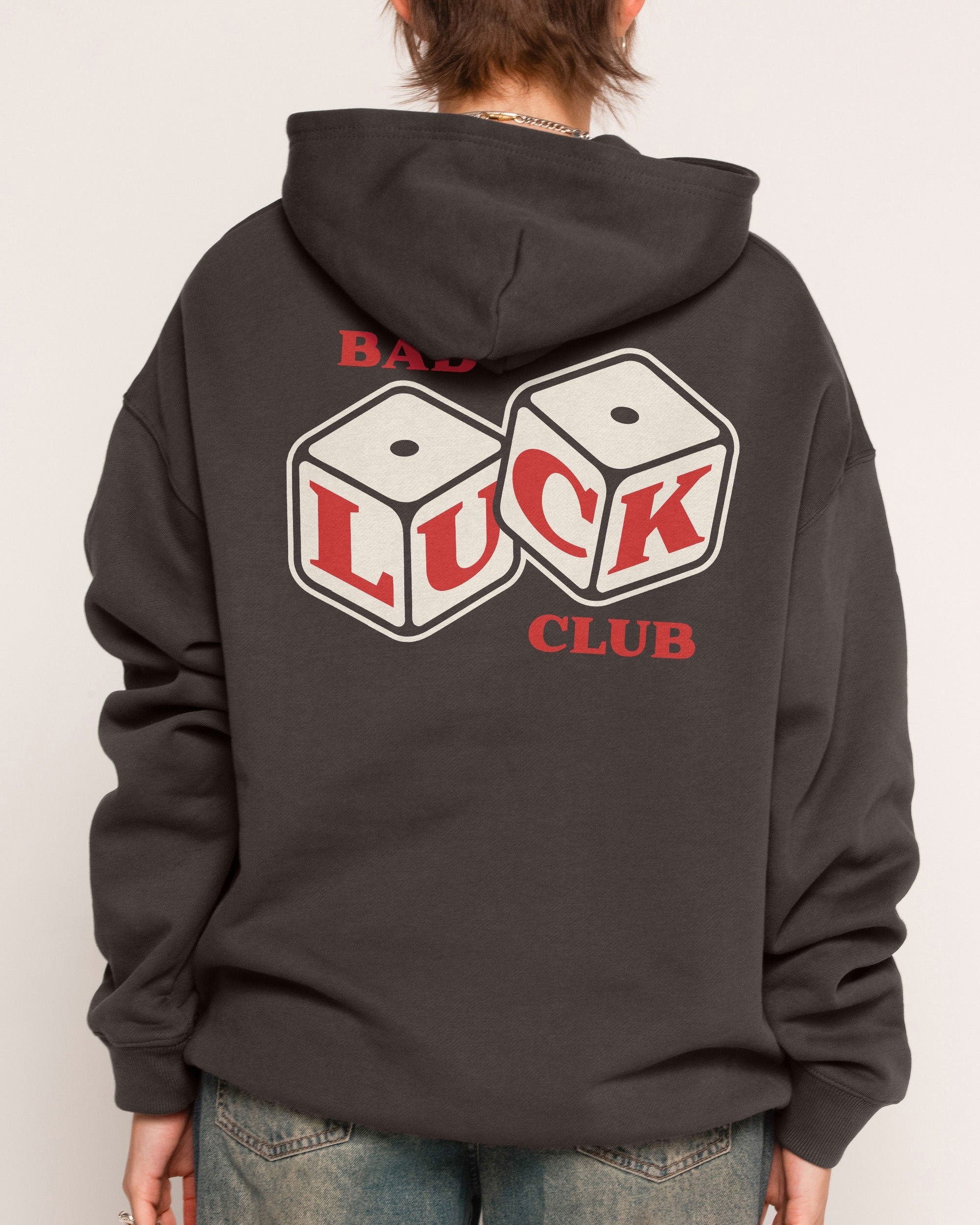 Bad Luck Club Unisex Hoodie - 90s Boxy Fit 340gsm Cotton-Poly
