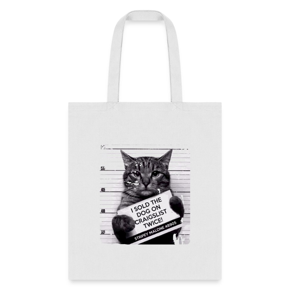 I Sold The Dog On Craigslist Twice Cotton Canvas Tote Bag 15.5x14.5 Vet Gift