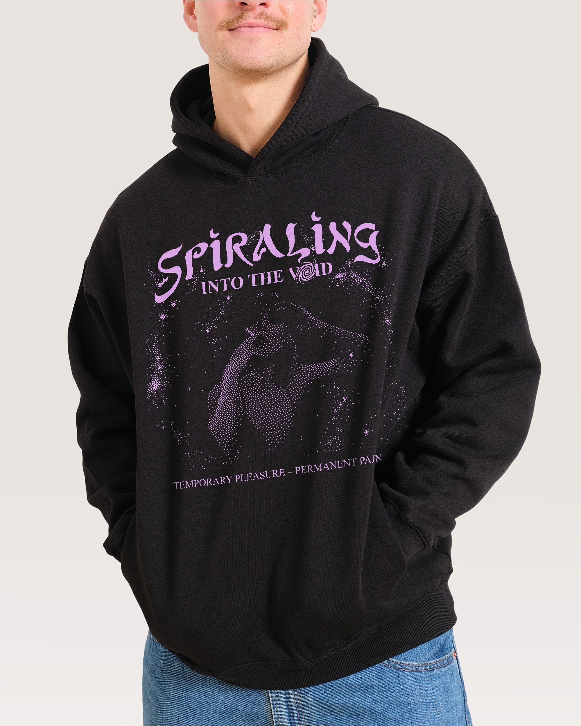 Spiralling Into the Void Unisex Graphic Hoodie - 90s Boxy Fit, 340gsm Cotton-Poly