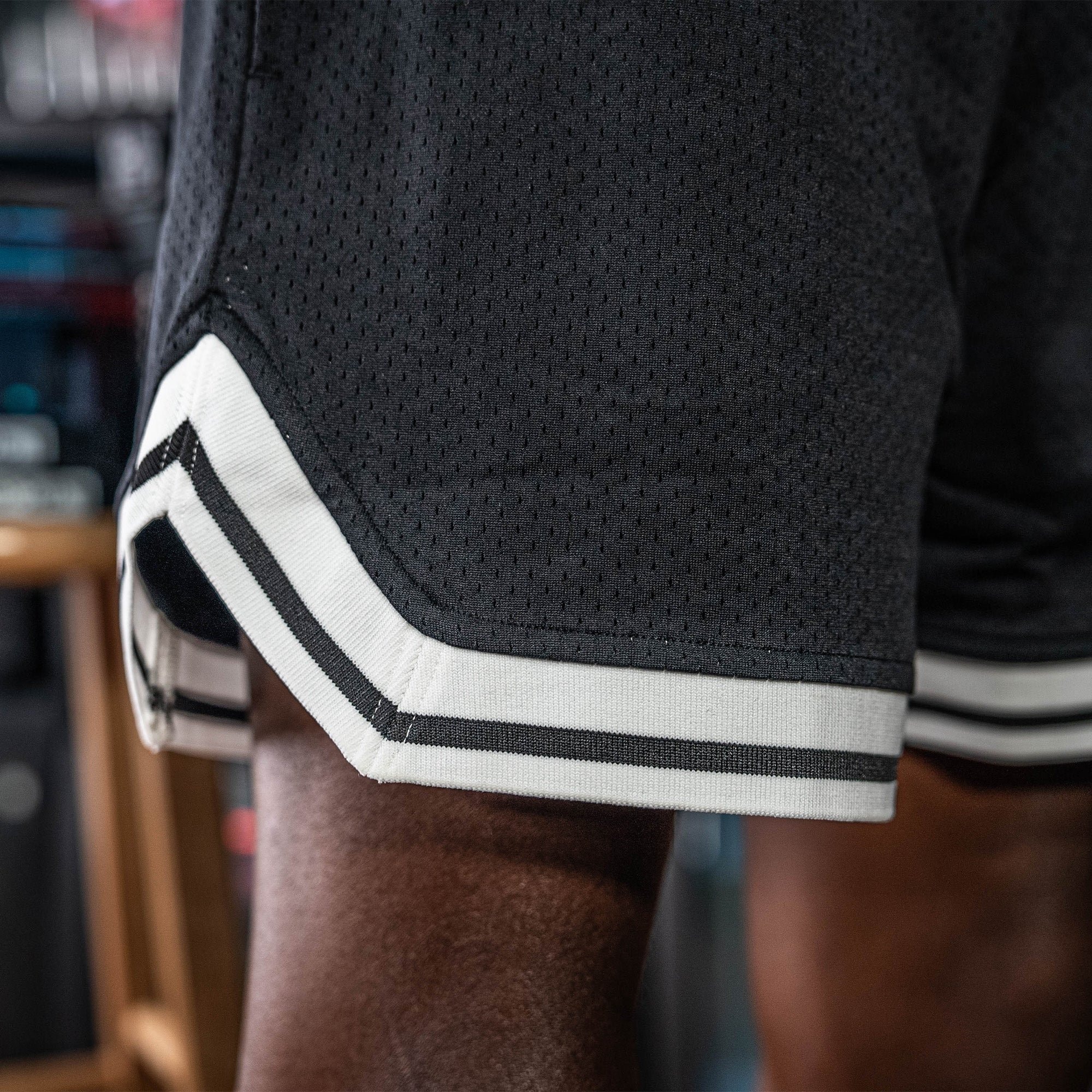 Court Shorts - Black Mesh Gym Streetball Shorts