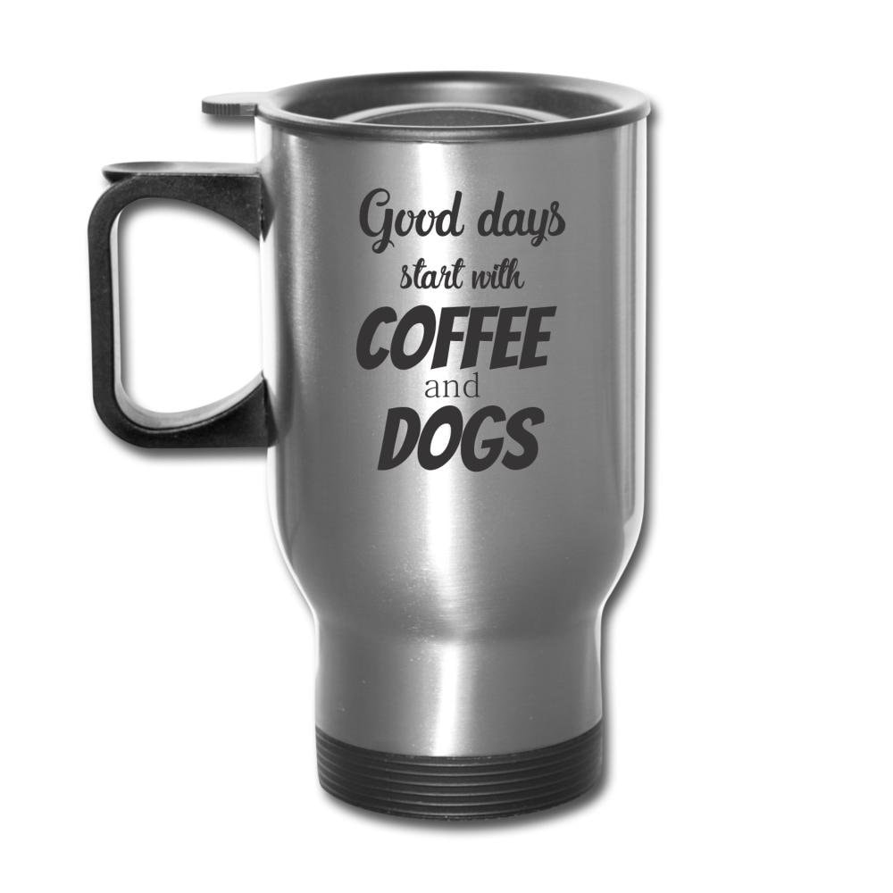 Good Days Start with Coffee and Dogs 14oz Veterinary Travel Mug Stainless Steel