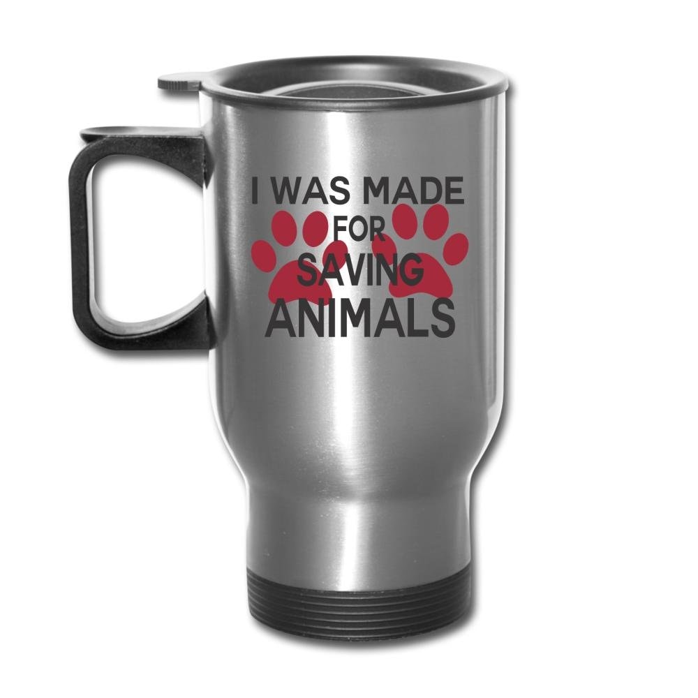 I Was Made for Saving Animals 14oz Veterinary Travel Mug Stainless Steel