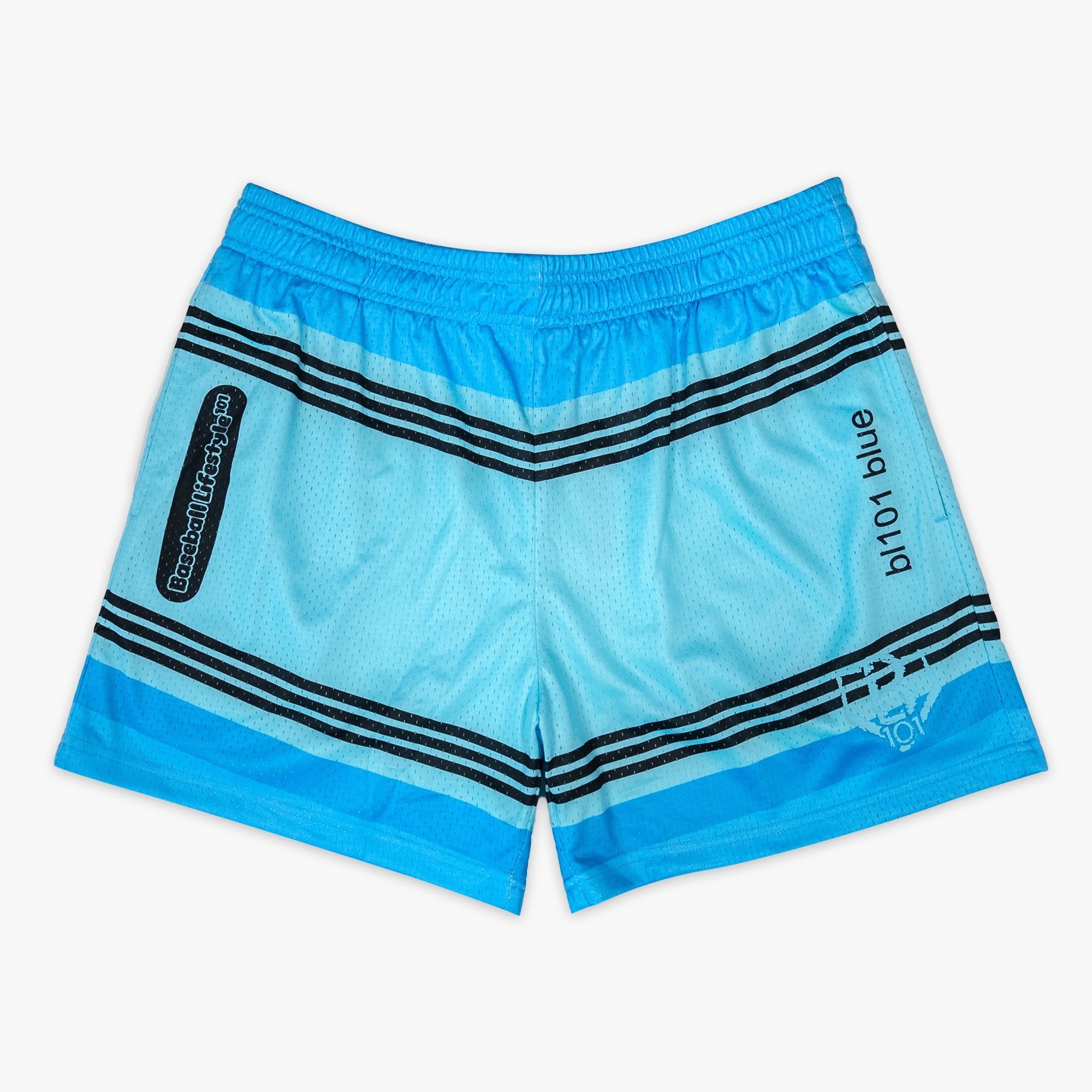Crayon Shorts BL101 Blue Mesh Athletic Shorts with Pockets for Boys