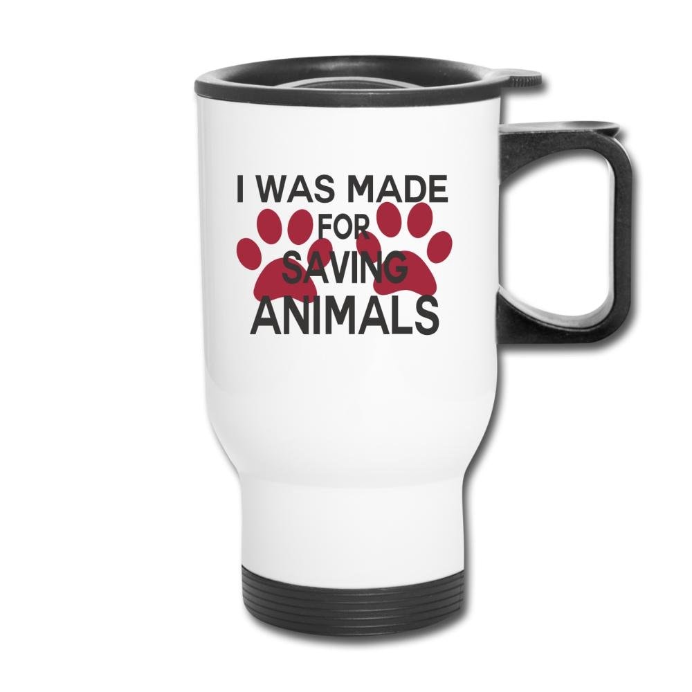 I Was Made for Saving Animals 14oz Veterinary Travel Mug Stainless Steel