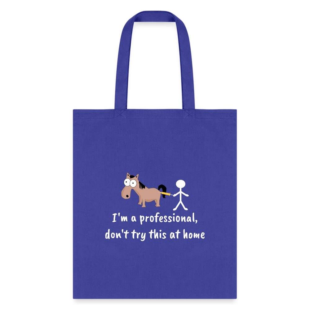 Don't Try This at Home Funny Graphic Tote Bag - Durable Canvas Unisex