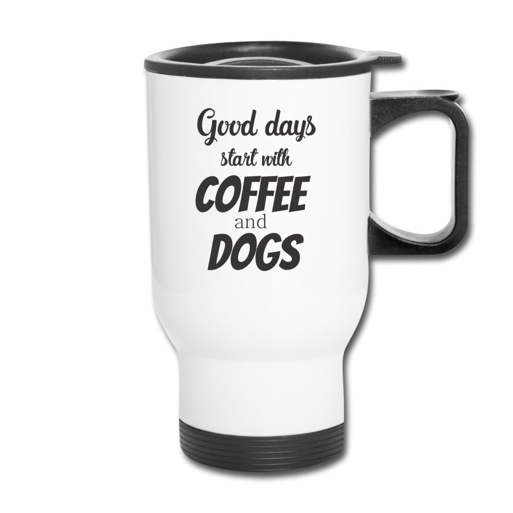Good Days Start with Coffee and Dogs 14oz Veterinary Travel Mug Stainless Steel
