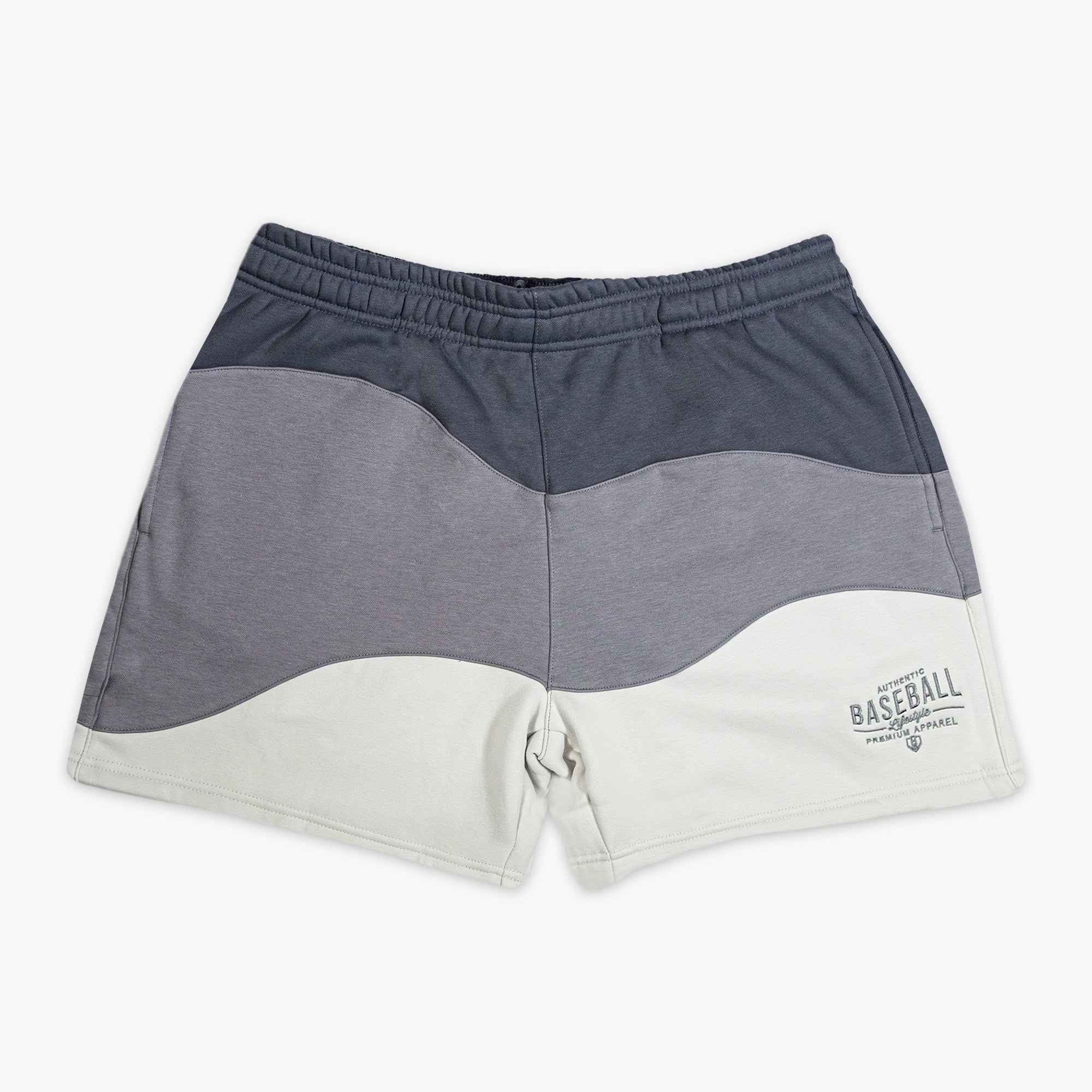 BSBL Wave Youth Sweatshorts Cool Gray - Polyester Cotton Baseball Shorts