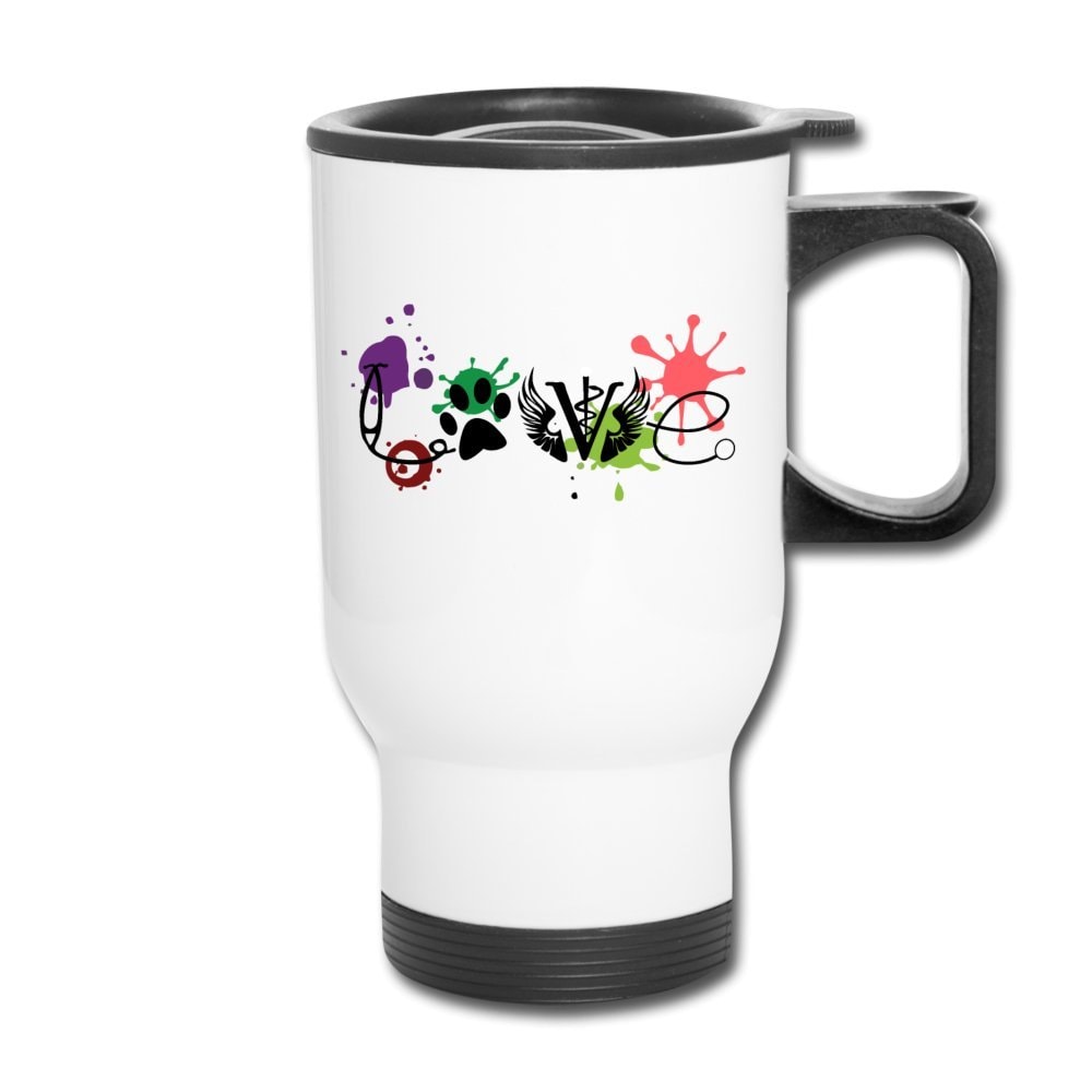 LOVE Veterinary Medicine 14oz Stainless Steel Travel Mug