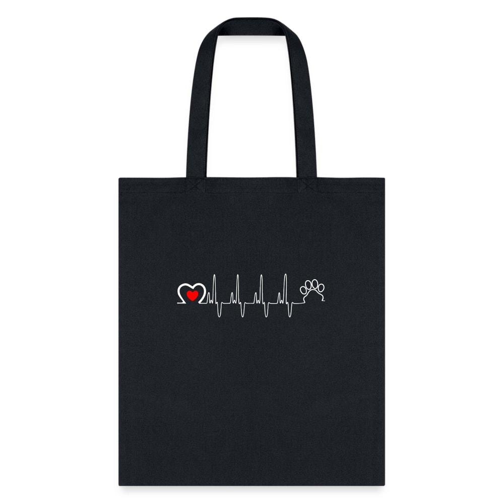 Animal Love Beat Tote Bag - Veterinary Pet Lover Canvas Shoulder Bag