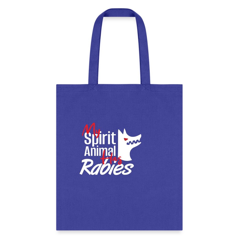 My Spirit Animal Has Rabies Cotton Tote Bag - Veterinary Medicine Design