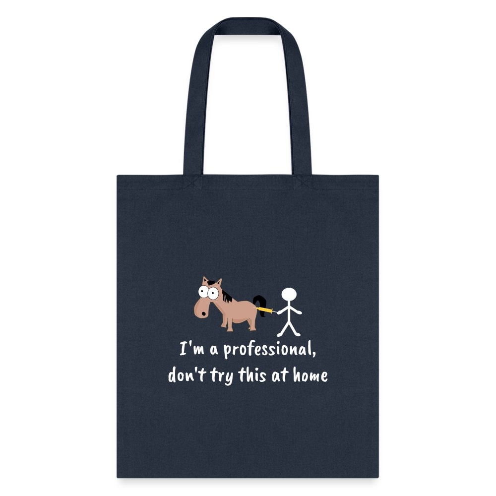 Don't Try This at Home Funny Graphic Tote Bag - Durable Canvas Unisex