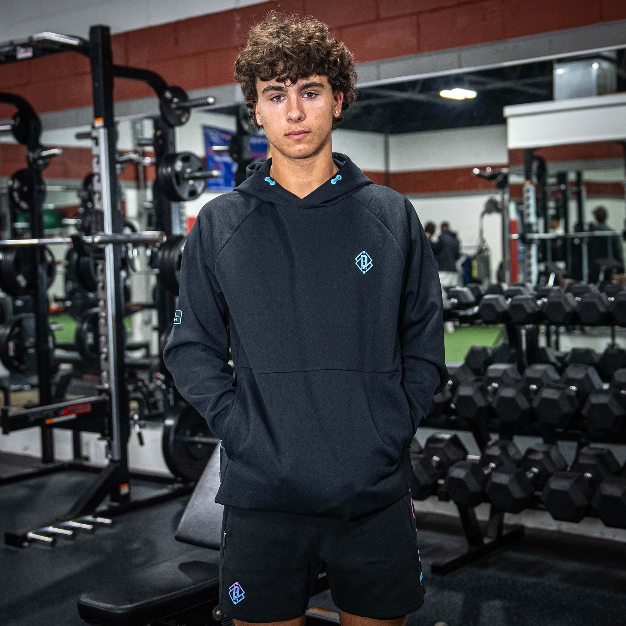 Diamond Relaxed Fit Sweatshorts Black/Cotton Candy Men's Athletic Shorts