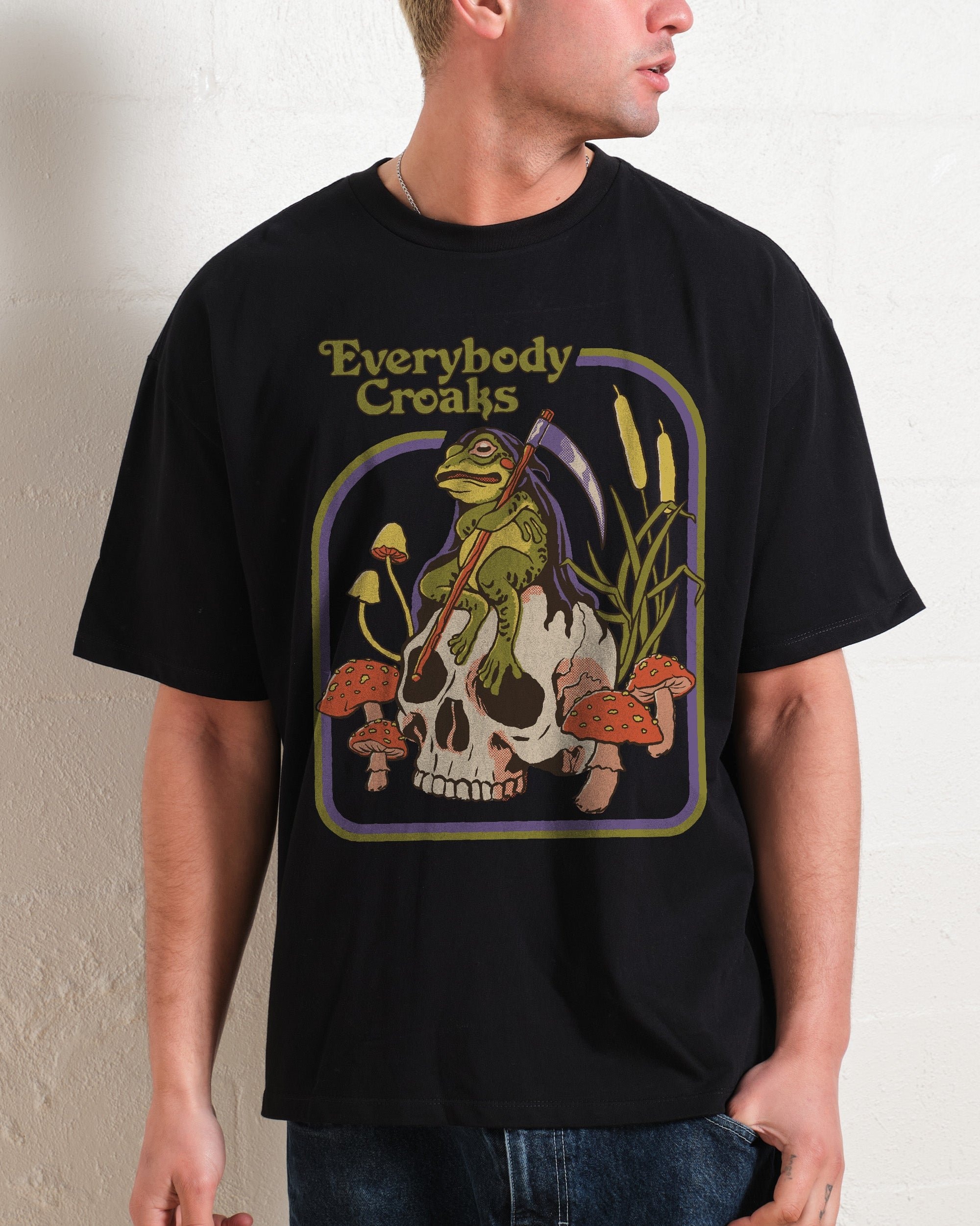 Everybody Croaks Oversized Graphic Tee - Unisex 100% Combed Cotton 275gsm Steven Rhodes