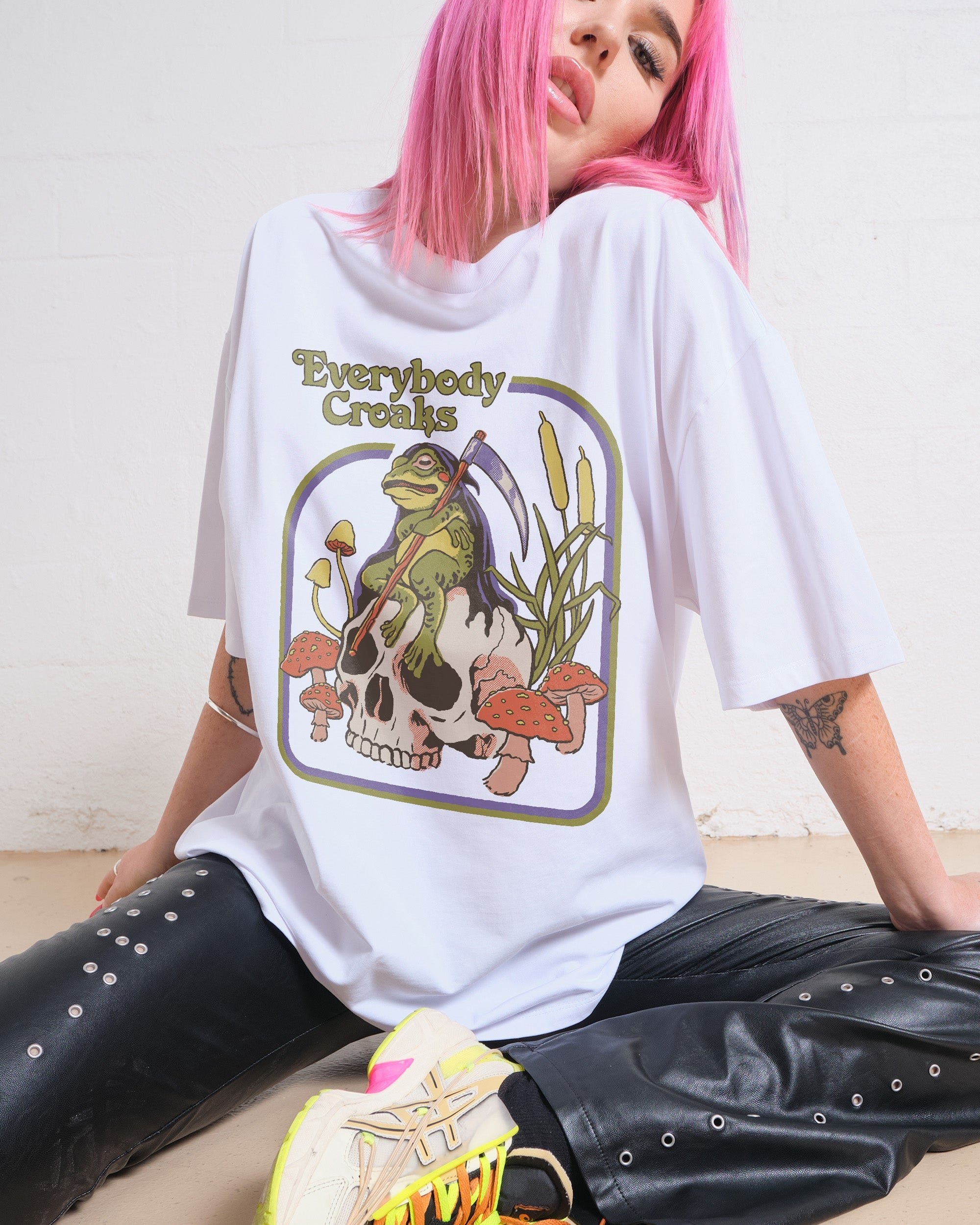 Everybody Croaks Oversized Graphic Tee - Unisex 100% Combed Cotton 275gsm Steven Rhodes