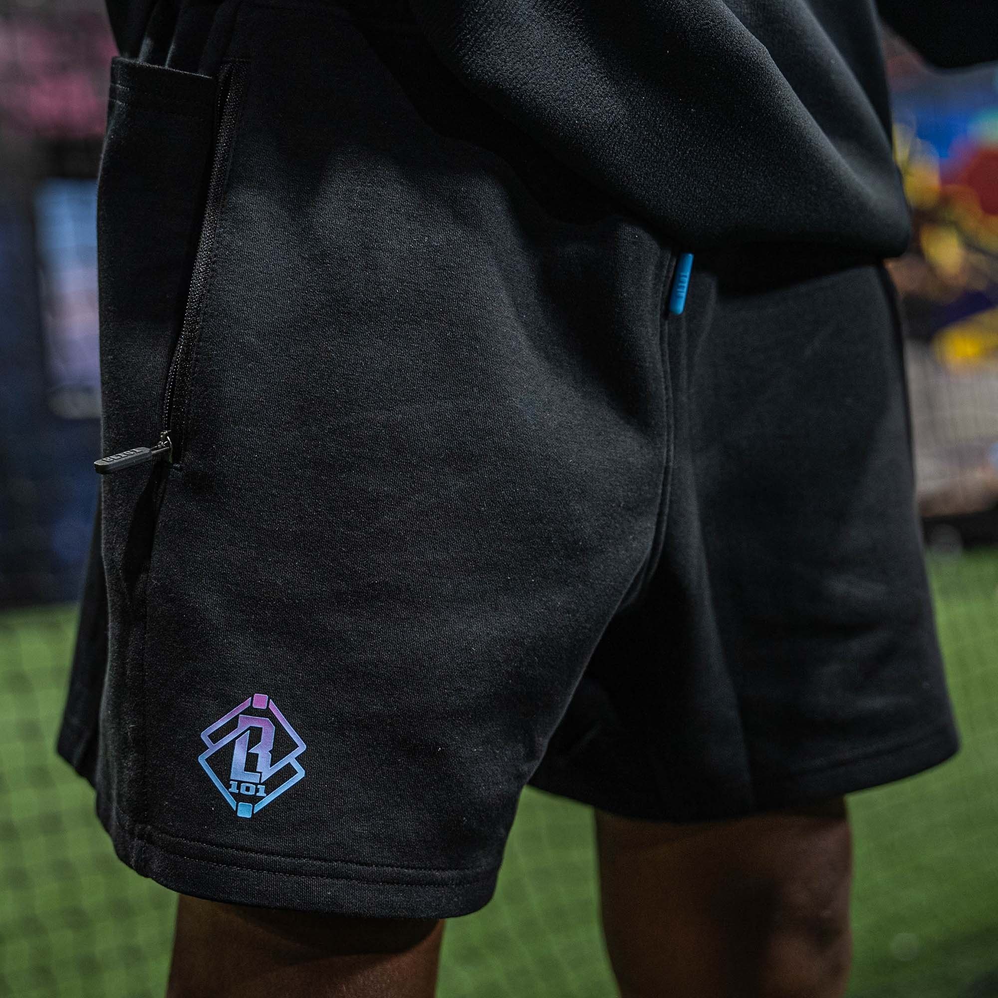Diamond Relaxed Fit Sweatshorts Black/Cotton Candy Men's Athletic Shorts