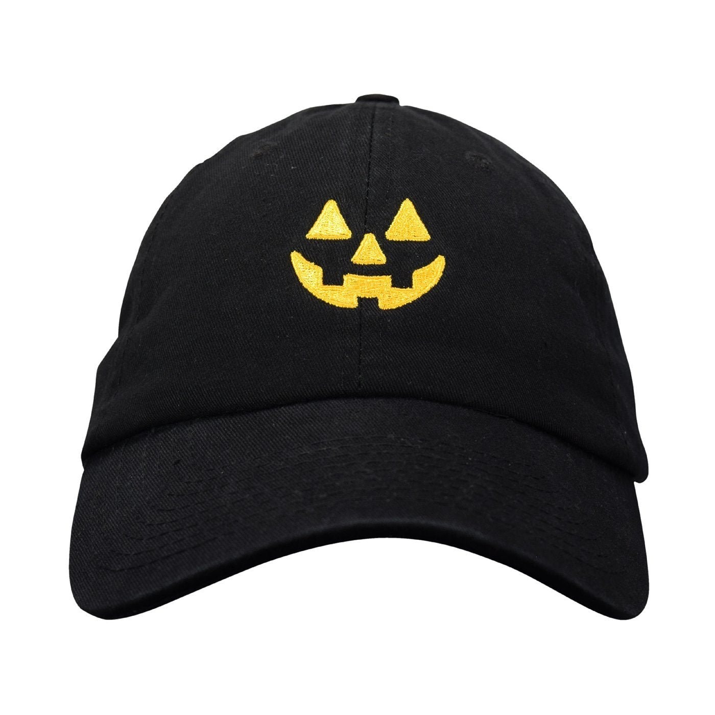 Jack-O-Lantern Dad Hat - Embroidered 100% Cotton Unstructured Adjustable Low-Profile