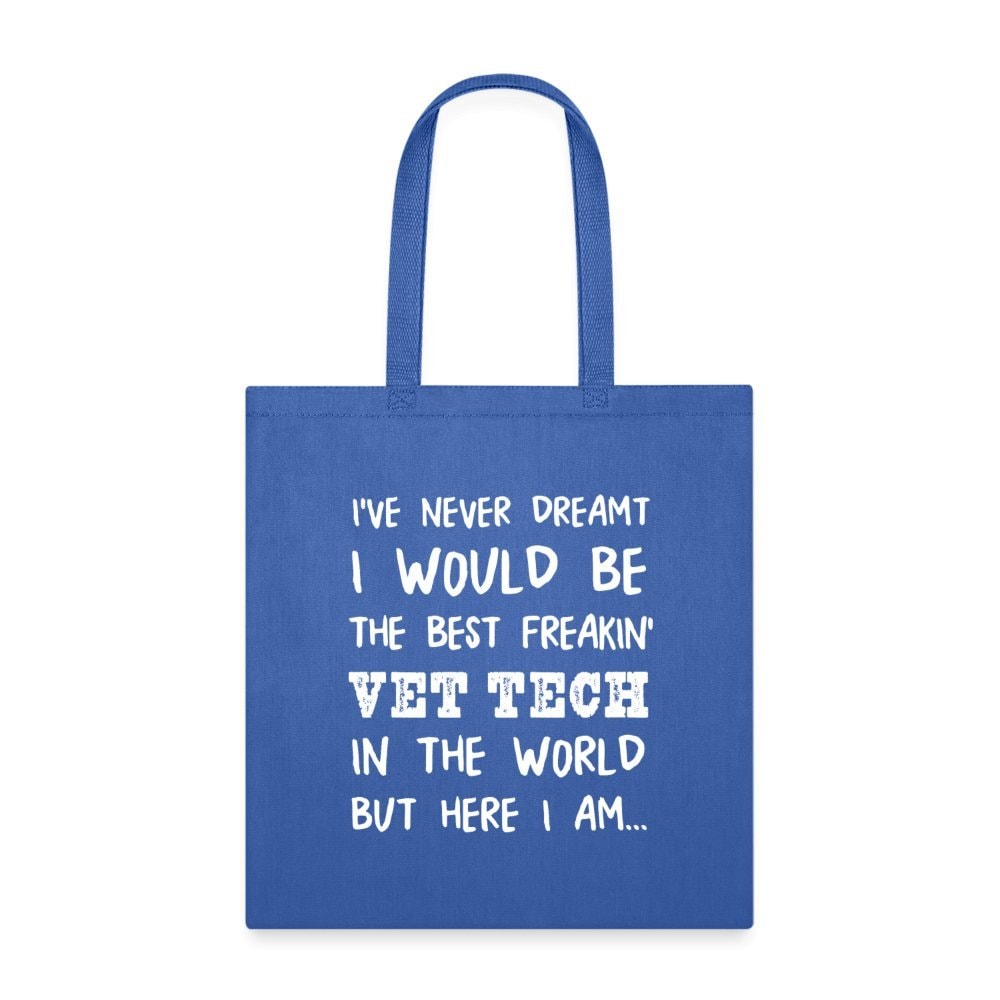 Vet Tech Cotton Tote Bag - Freakin' Vet Tech Design, Durable Canvas